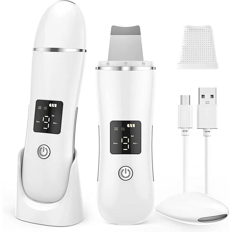 Ultrasonic Facial Skin Scrubber Spatula
