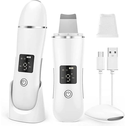 Ultrasonic Facial Skin Scrubber Spatula