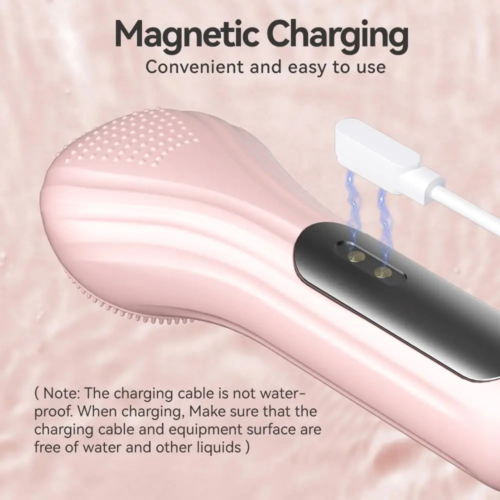 Heated Silicone Electric Facial Cleansing Brush